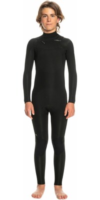 2024 Quiksilver Boys Everyday Sessions 4/3mm Chest Zip Wetsuit EQBW103106 - Black
